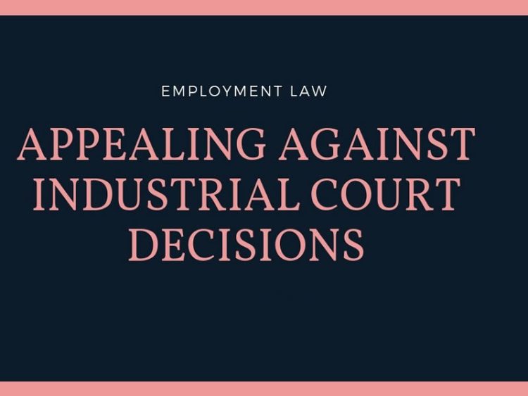 Appeal from a decision of the Industrial Tribunal must be on a point of law